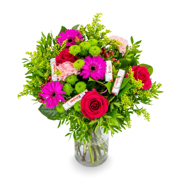 mix květin s čokoládou